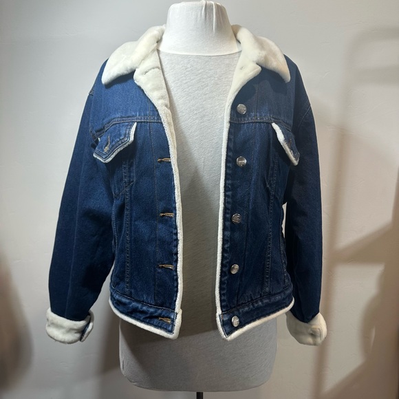 Star Blue Denim Sherpa-Lined Jacket - Picture 1 of 7
